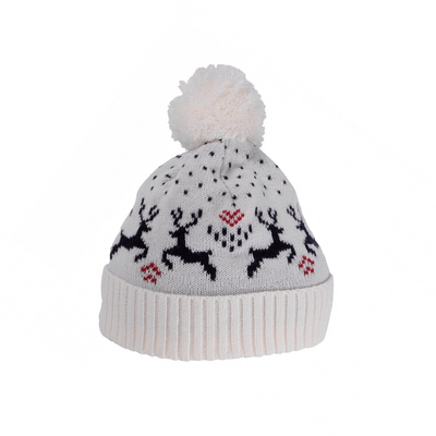 Unisex Christmas Hat Winter Knitted (White, Blue, Red)